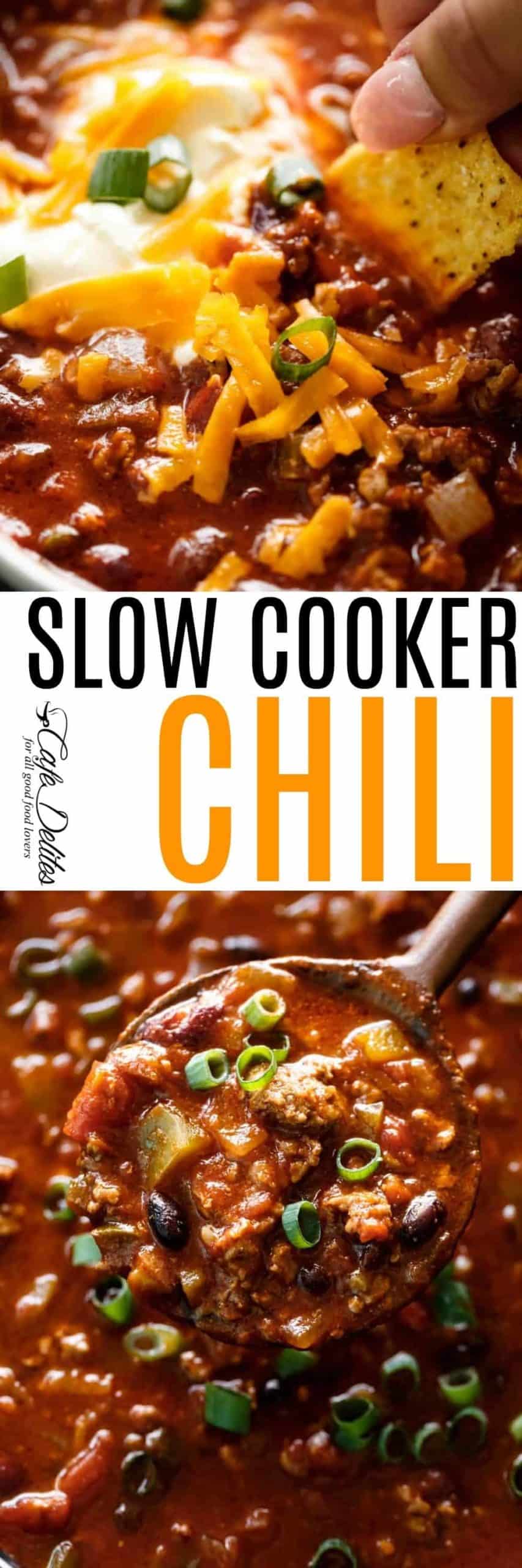 Slow Cooker Chili | cafedelites.com