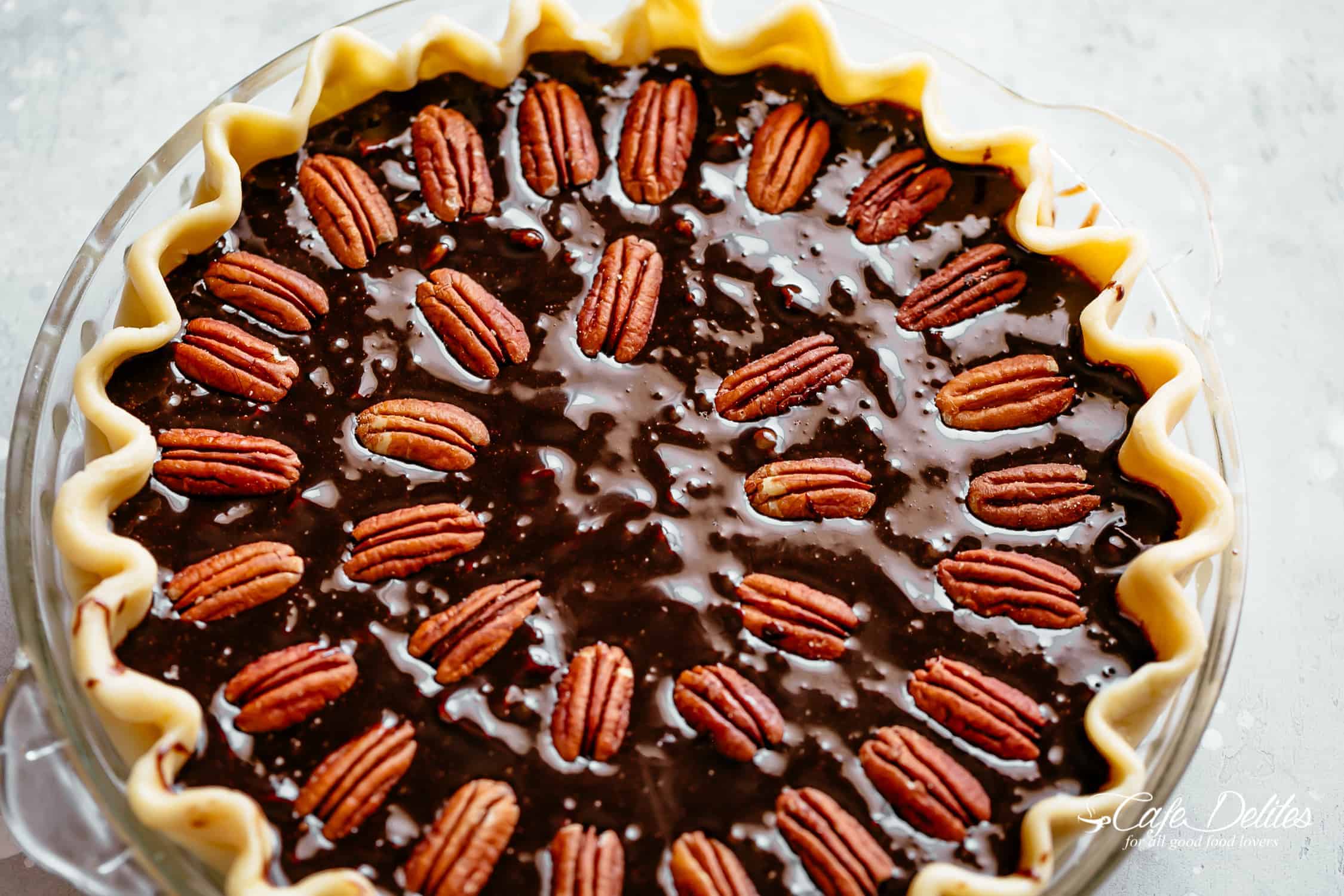 Chocolate pecan pie for Thanksgiving 