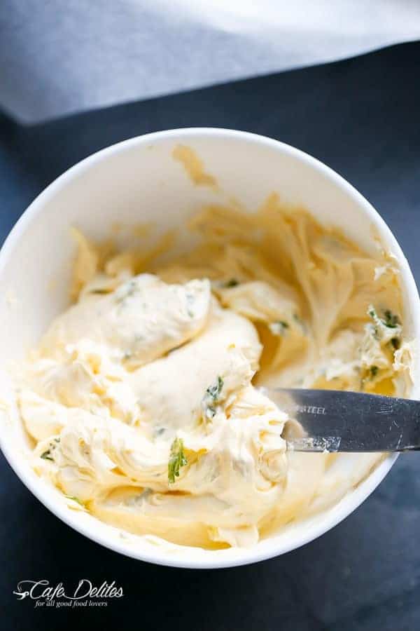 Easy Garlic Butter! All you need is butter, garlic and 2 minutes to add extra flavour to anything you want! | https://cafedelites.com